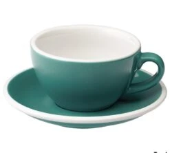 6 Tasses Cappuccino Et Sous-tasses Egg 20 Cl Teal - Loveramics -Meilleur Café Machines Magasin tealcappu 200