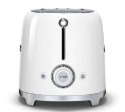 Grille-pain TSF01WHEU 2 Tranches Blanc - SMEG -Meilleur Café Machines Magasin toast blc cote