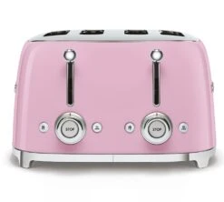 Grille-pain TSF03PKEU 4 Tranches Rose Vernis - SMEG -Meilleur Café Machines Magasin toaster4tr rose4