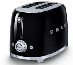 Grille-pain TSF01BLEU 2 Tranches Noir - SMEG -Meilleur Café Machines Magasin toaster noir cote